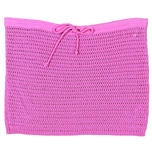 FP Beach Pink Crochet Drawstring Mini Skirt NWOT SKU1247